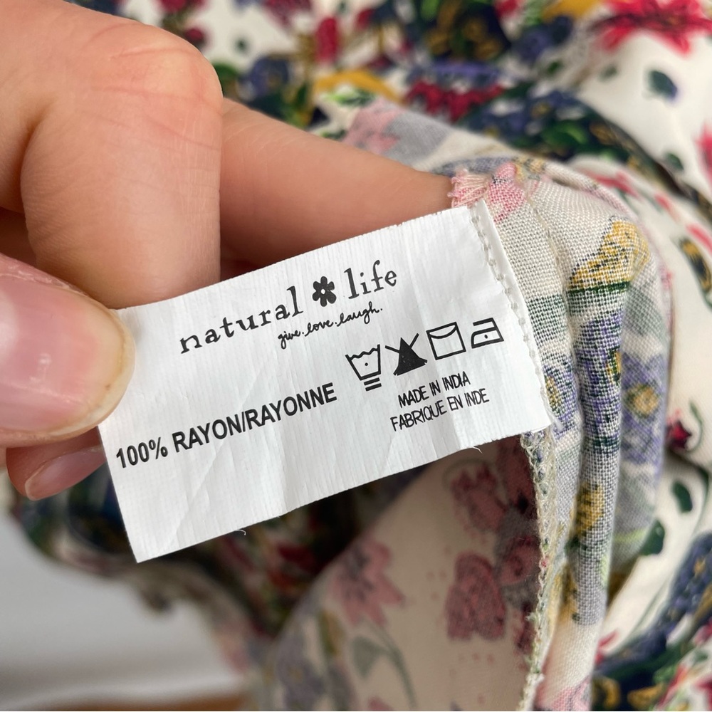 NATURAL LIFE Colorful Floral Long Sleeve Dress - Picture 14 of 14
